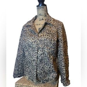 Cheetah, print, light weight jacket, peck & peck weekend